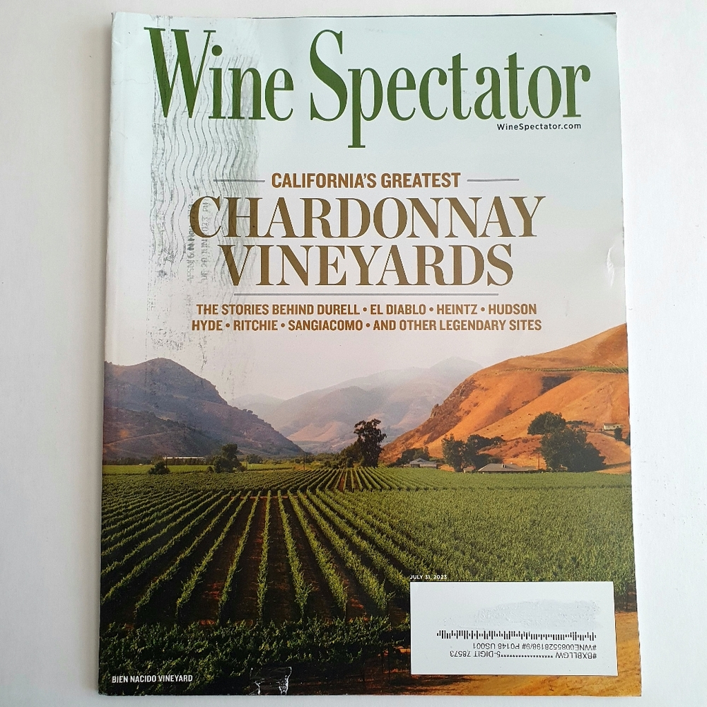 Wine Spectator Magazine July 31, 2023 Californias Greatest Chardonnay Vineyards